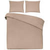 DoubleDry Dekbedovertrek Uni - 100% natuurlijk katoen - 140x200/220 - beige