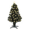 Tweedekans kerstboom - fiber - 90 cm - met sterren lampjes - Kunstkerstboom