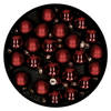 Othmar Decorations mini kerstballen van glas - 24x - donkerrood - 2,5 cm - Kerstbal