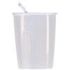 Excellent Houseware Voedselcontainer - wit - 2,2 liter - kunststof - 20 x 9,5 x 23,5 cm - Voorraadpot