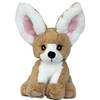 Nature Planet pluche fennec woestijnvos knuffeldier - zittend - 17 cm - Knuffel bosdieren