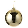 1x Grote kunststof kerstballen goud 15 cm - Kerstbal