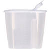 Excellent Houseware Voedselcontainer strooibus - wit - 1,5 liter - kunststof - 19,5 x 9,5 x 17 cm - Voorraadpot