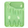 Excellent Houseware Bestekbak/keuken Organizer - 5-Vaks - Groen - 33,5 x 26,5 x 3,5 cm - Bestekbakken