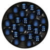 Othmar Decorations mini kerstballen van glas - 24x - donkerblauw - 2,5 cm - Kerstbal