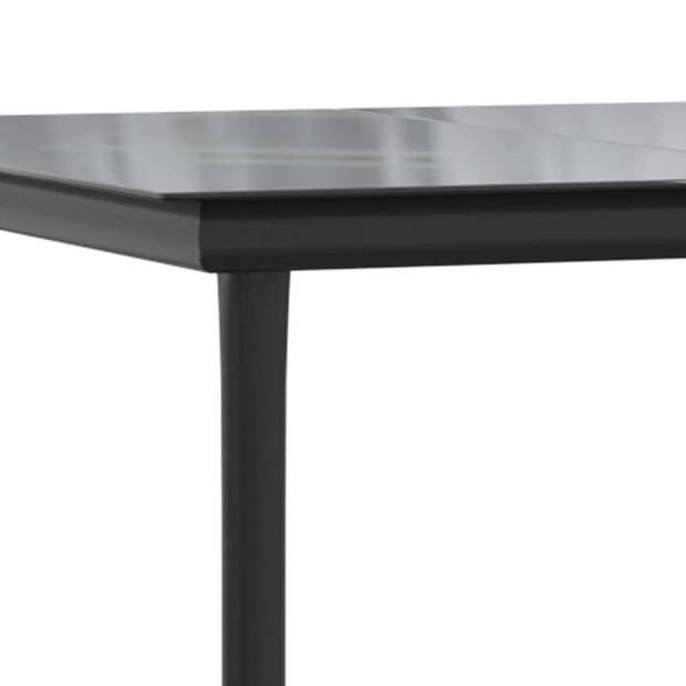 The Living Store Tuinset - - Afmetingen tafel- 160 x 80 x 74 cm - Kleur- zwart