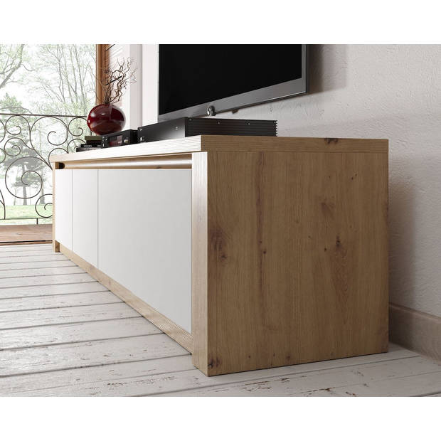 Meubella TV-Meubel Melody - Wit - Eiken - 170 cm