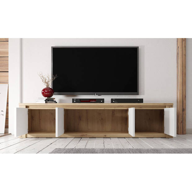 Meubella TV-Meubel Melody - Wit - Eiken - 170 cm