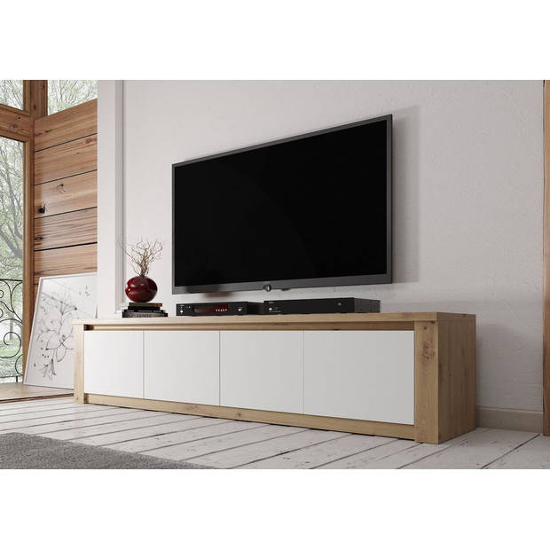 Meubella TV-Meubel Melody - Wit - Eiken - 170 cm