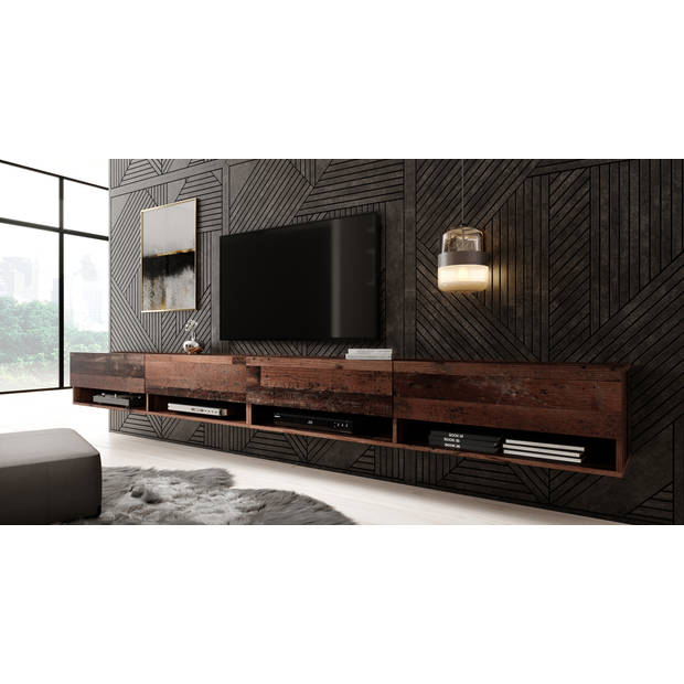 Meubella TV-Meubel Asino - Old wood - 280 cm