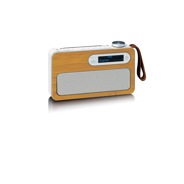 Draagbare DAB+/FM radio met oplaadbare batterij en Bluetooth® Lenco Grijs-Wit