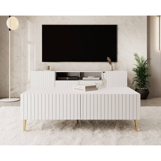 Meubella Salontafel King - Wit - 120 cm