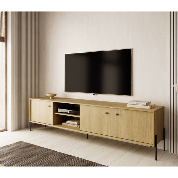 Meubella TV-Meubel Solid - Eiken - 206 cm