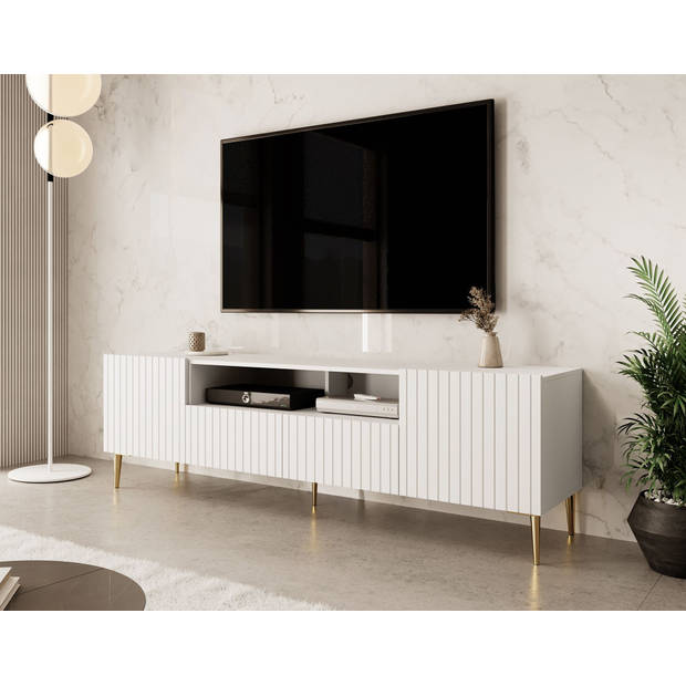 Meubella TV-Meubel King - Wit - 180 cm