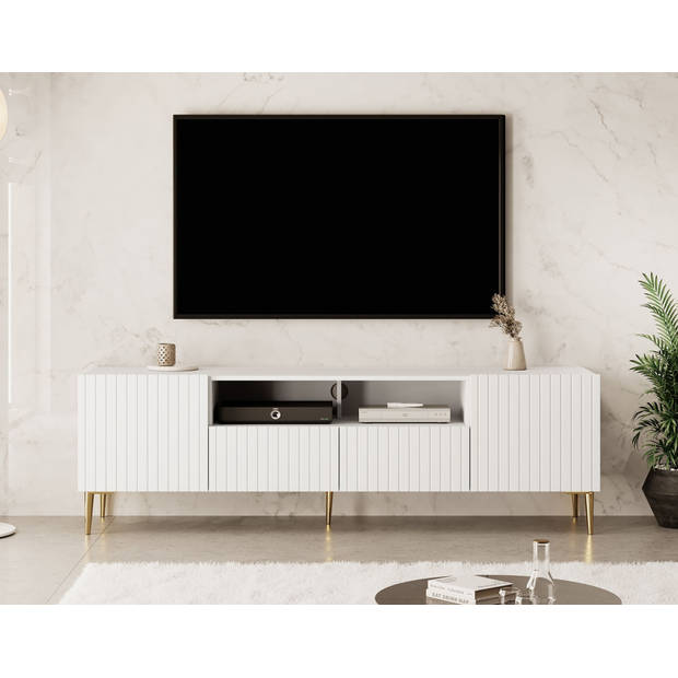 Meubella TV-Meubel King - Wit - 180 cm