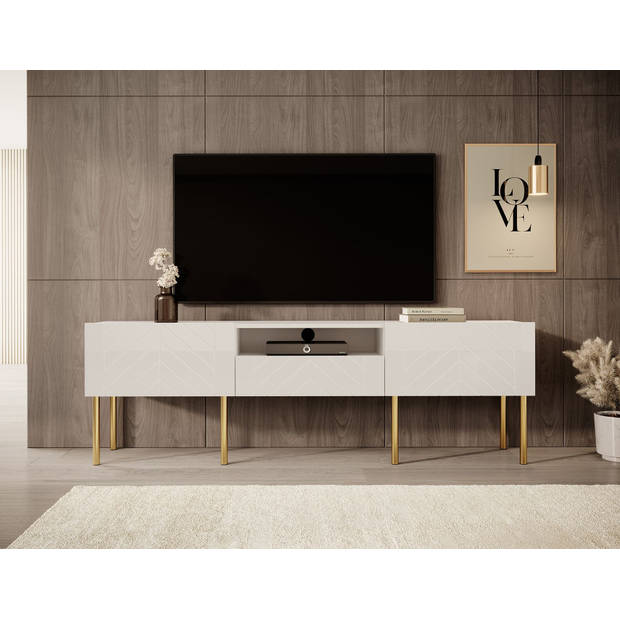 Meubella TV-Meubel Leon - Wit - 180 cm