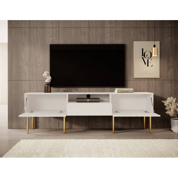 Meubella TV-Meubel Leon - Wit - 180 cm