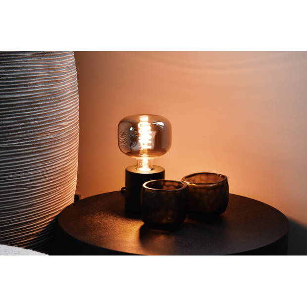 Calex Tafellamp Rond - Industrieel - E27 Fitting - Zwart - Excl. lichtbron