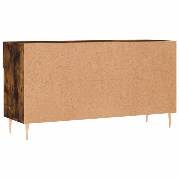 The Living Store Schoenenbank - Gerookt Eiken - 102x35x55 cm - Veel opbergruimte