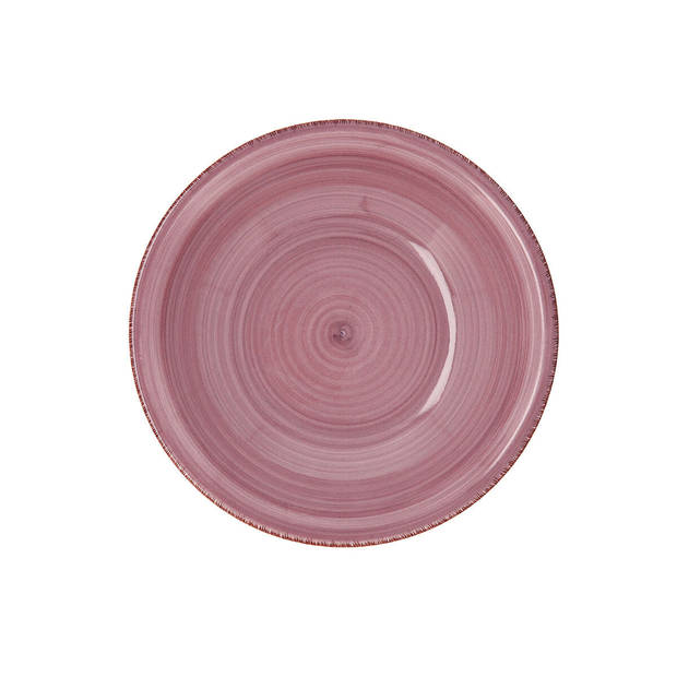 Diep bord Quid Vita Peoni Keramisch Roze Ø 21,5 cm (12 Stuks)