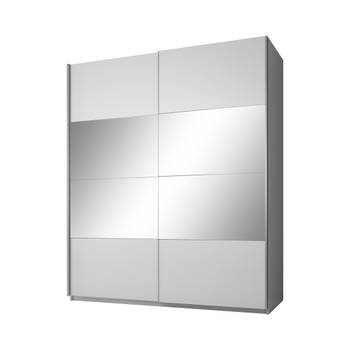 Meubella Kledingkast Colorado - Wit - 180 cm - Met spiegel