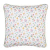 Clayre & Eef Kussenhoes 40x40 cm Wit Groen Katoen Vierkant Bloemen Wit