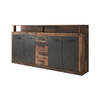 Meubella Dressoir Lavina - Old wood - Antraciet - 190 cm