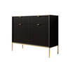 Meubella Dressoir Navil 2 - Zwart - 104 cm