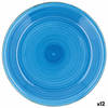 Eetbord Quid Vita Azul Blauw Keramisch Ø 27 cm (12 Stuks)