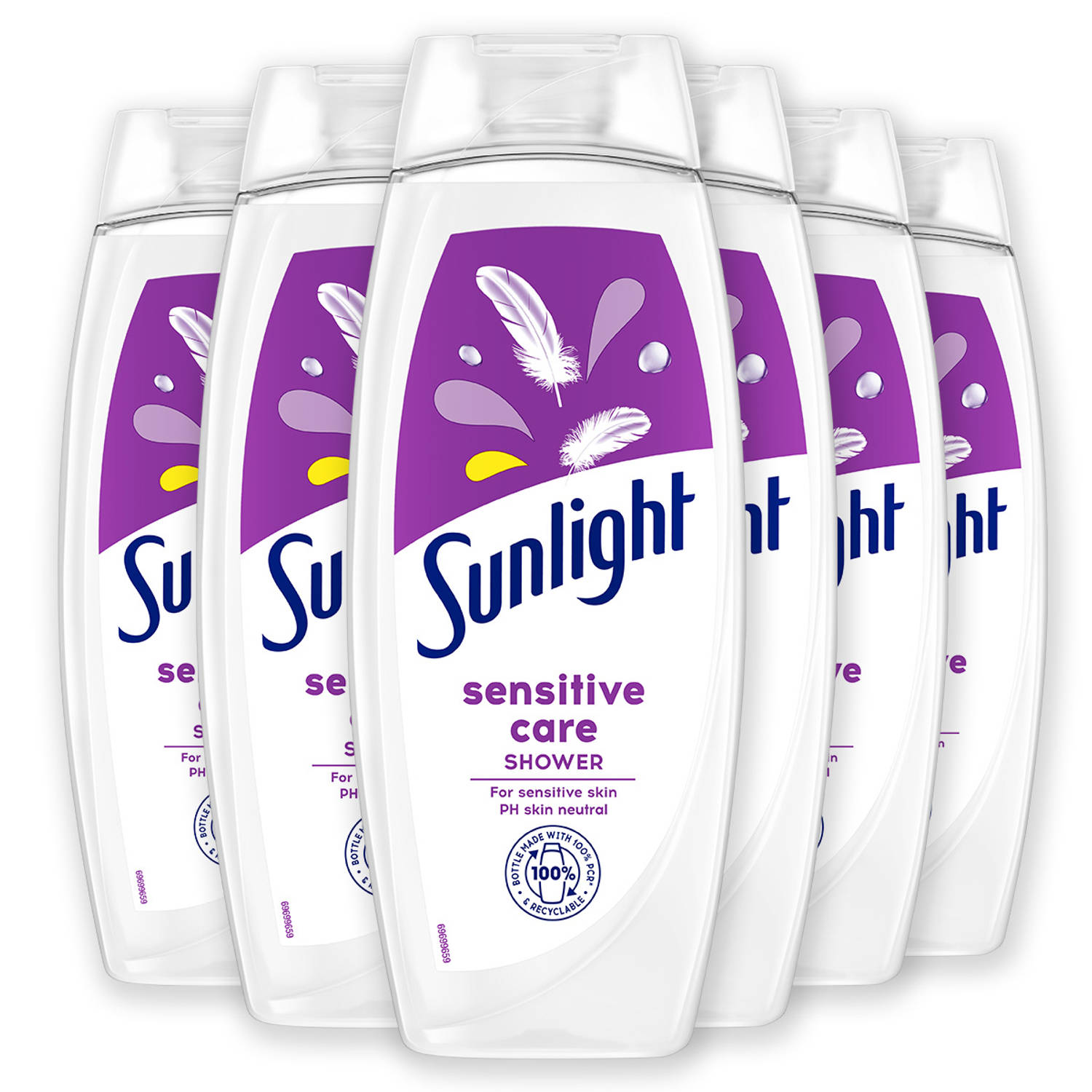 Sunlight Zeep - Douchegel - Sensitive Care - pH-Huidneutraal - Voordeelverpakking 6 x 450 ml