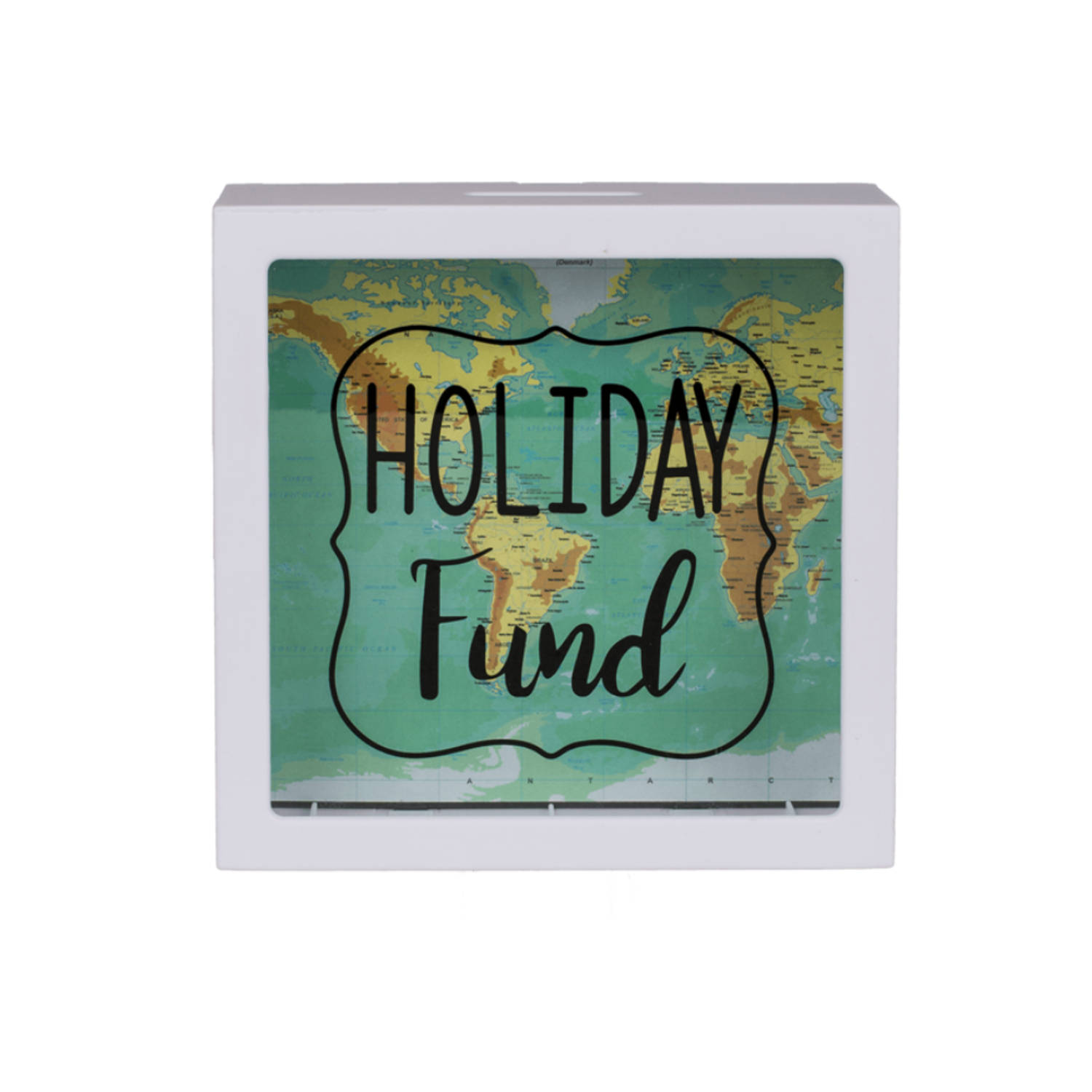 White Plastic Savings Box, Holiday Fund