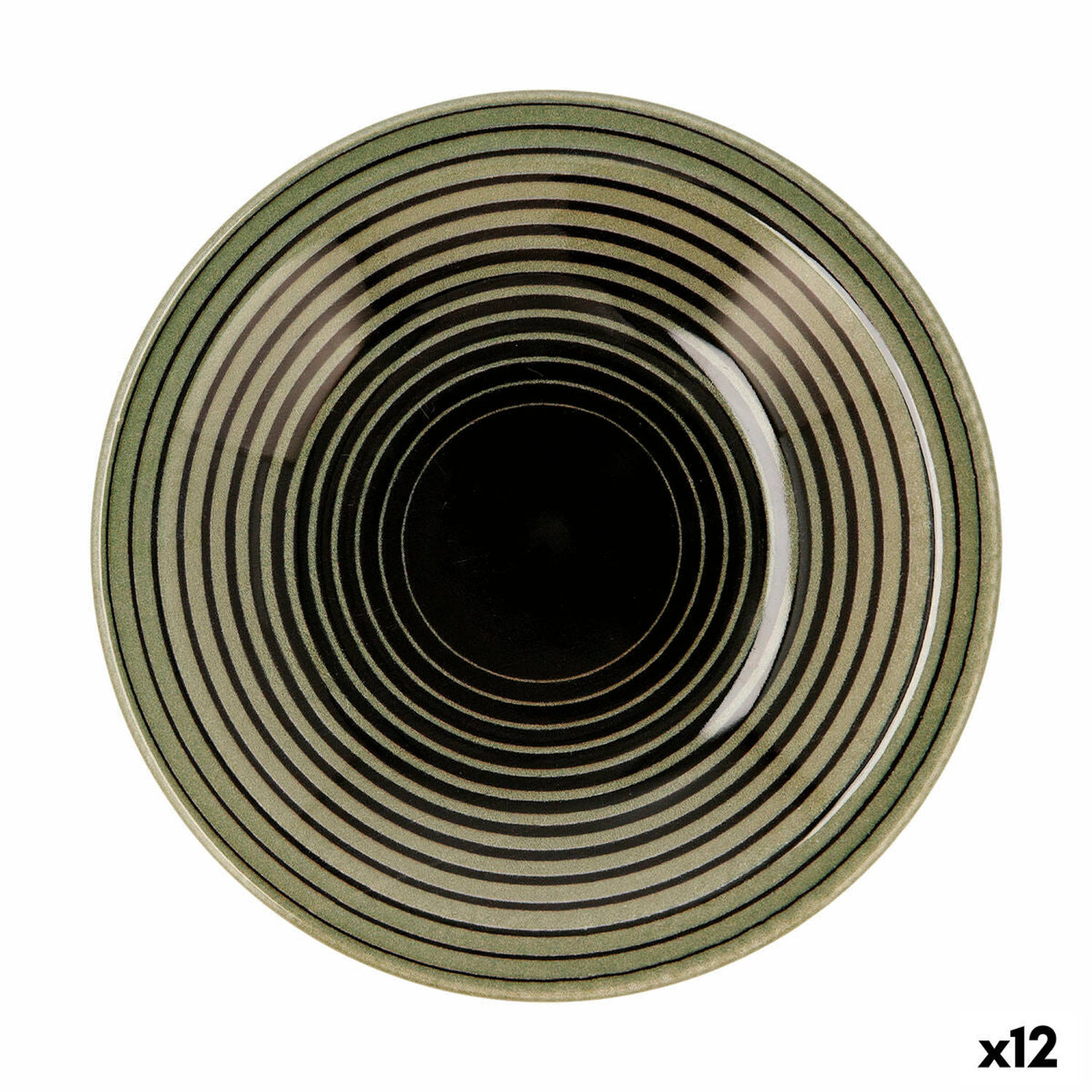 Diep bord Quid Espiral Keramisch Multicolour (Ø 23,5 cm) (12 Stuks)