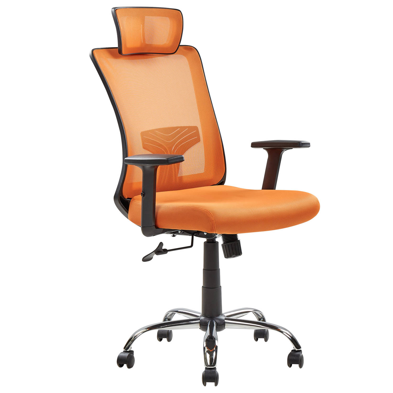 Beliani NOBLE - Office Chair - Oranje - Polyester