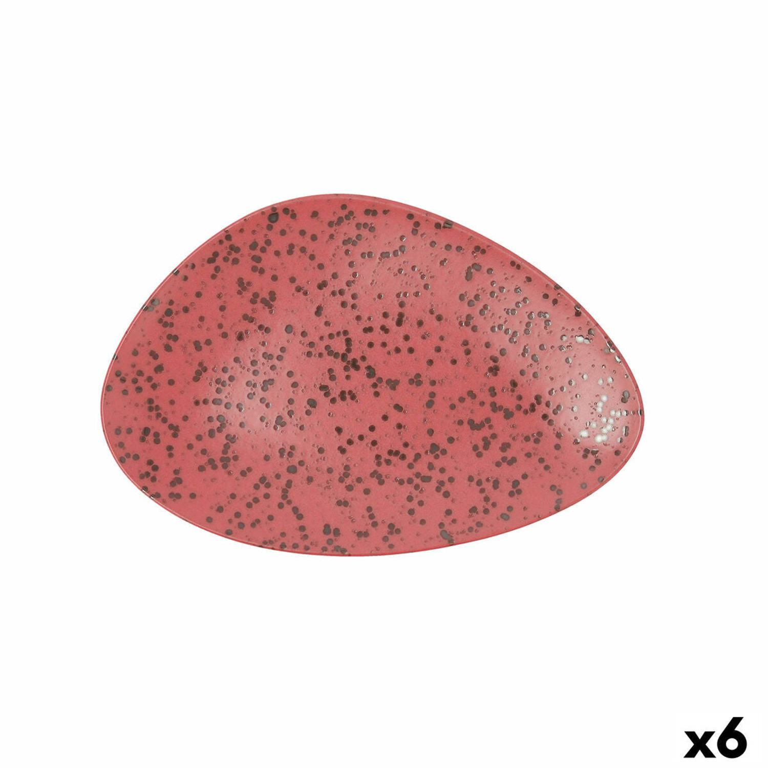 Platt tallrik Ariane Oxide Driehoekig Keramisch Rood (Ø 29 cm) (6 Stuks)