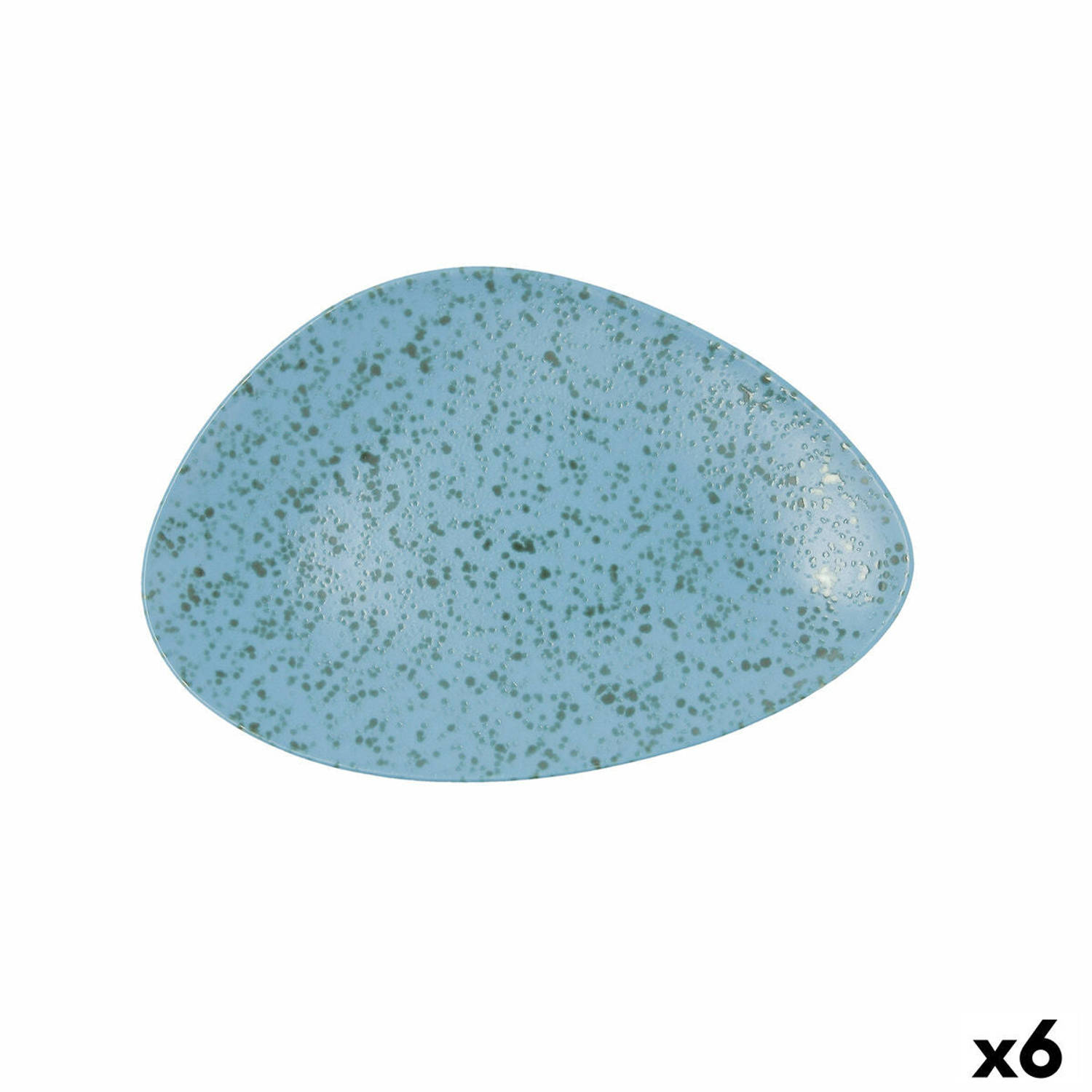Eetbord Ariane Oxide Driehoekig Blauw Keramisch Ø 29 cm (6 Stuks)