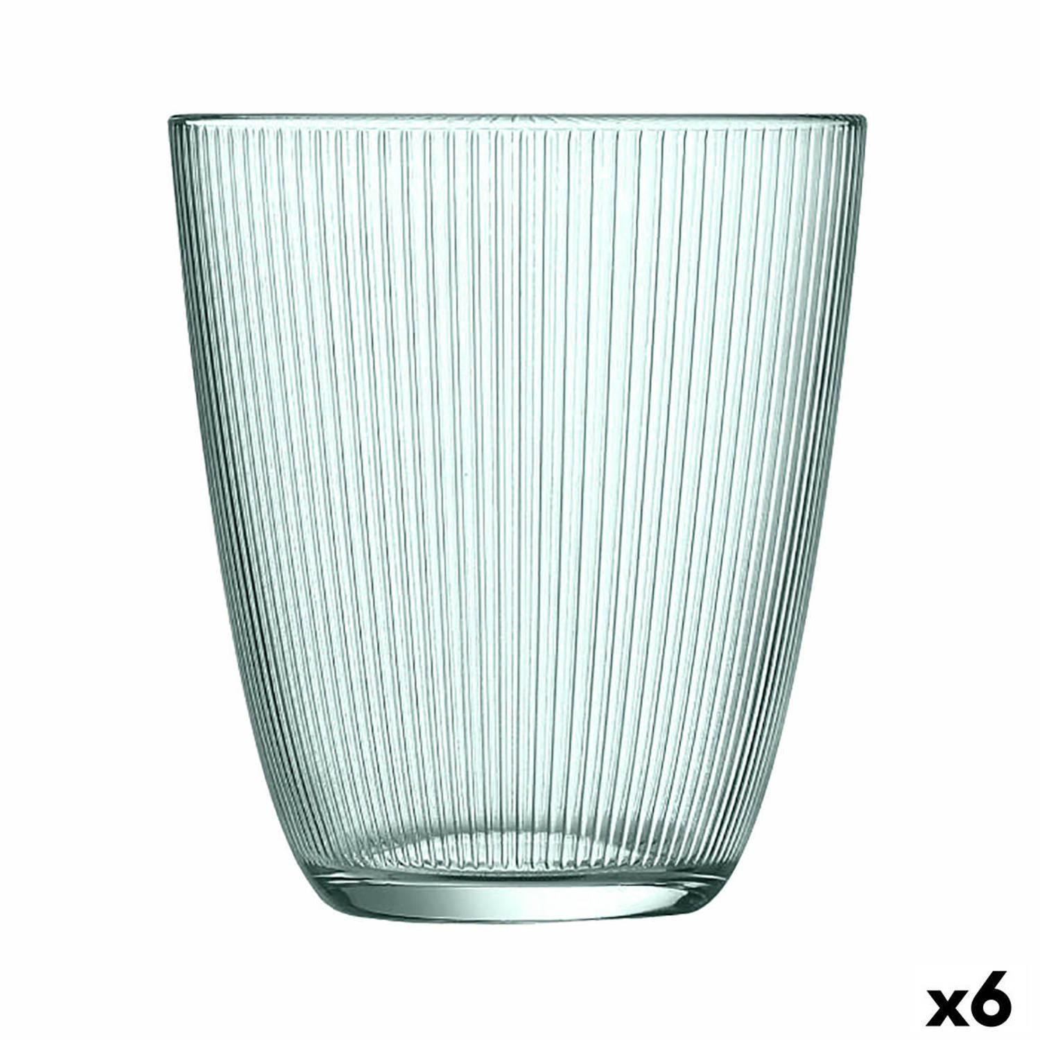 Glas Luminarc Concepto Stripy Groen Glas (310 ml) (6 Stuks)