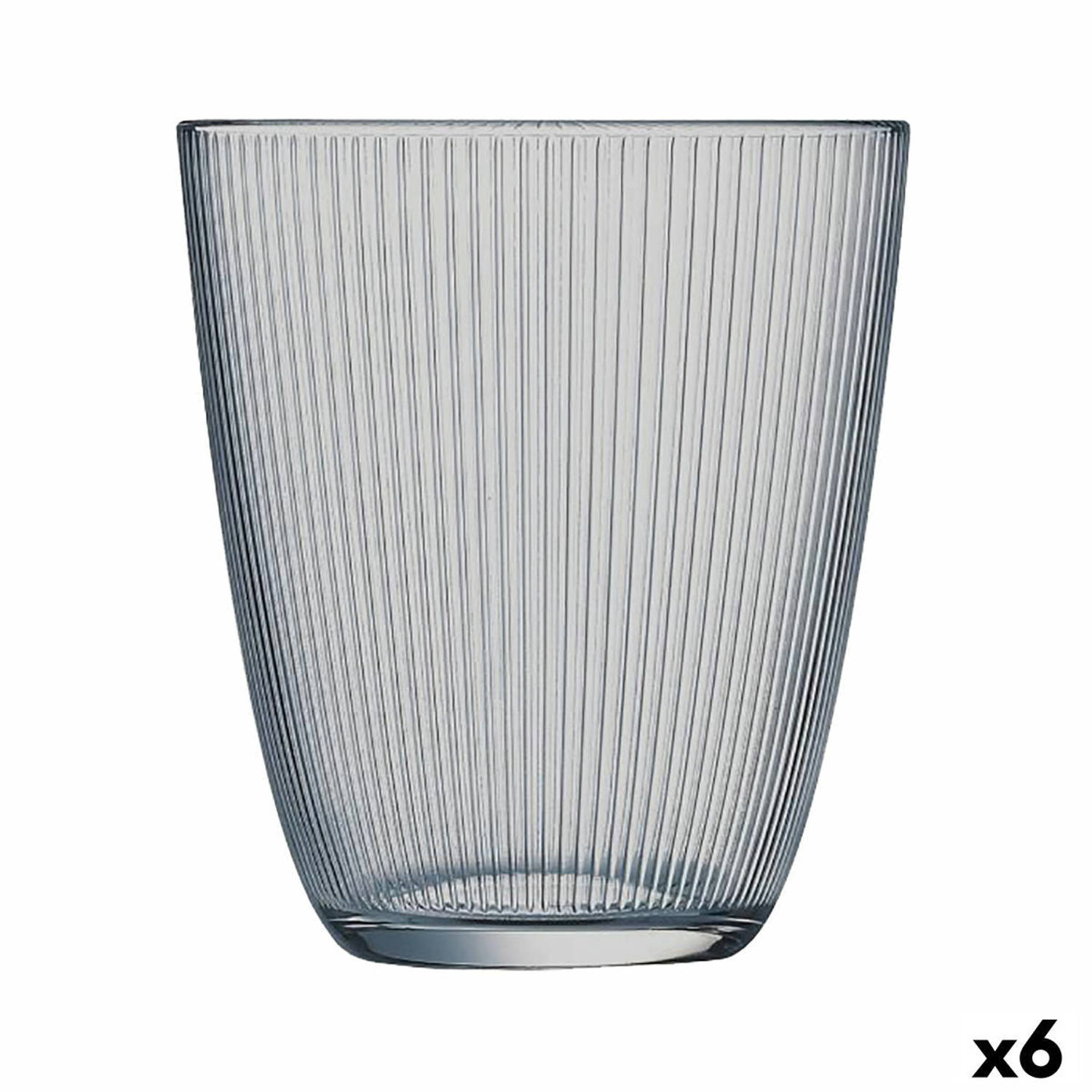 Glas Luminarc Concepto Stripy Grijs Glas (310 ml) (6 Stuks)