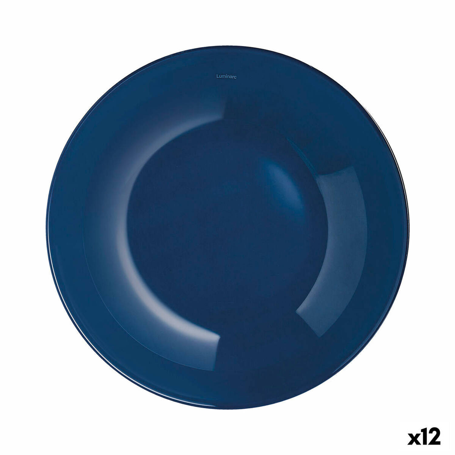 Diep bord Luminarc Arty Blauw Glas (20 cm) (12 Stuks)