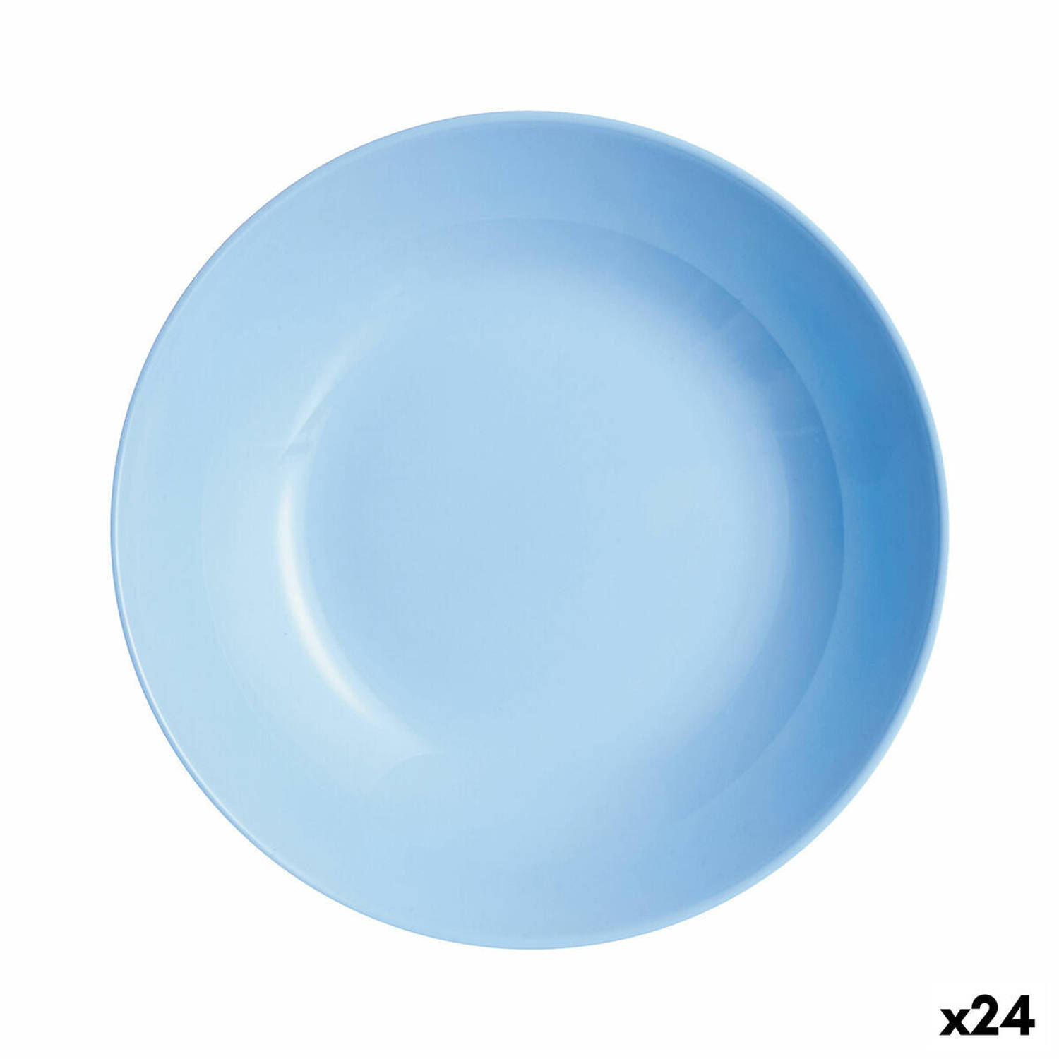 Diep bord Luminarc Diwali Blauw Glas (20 cm) (24 Stuks)