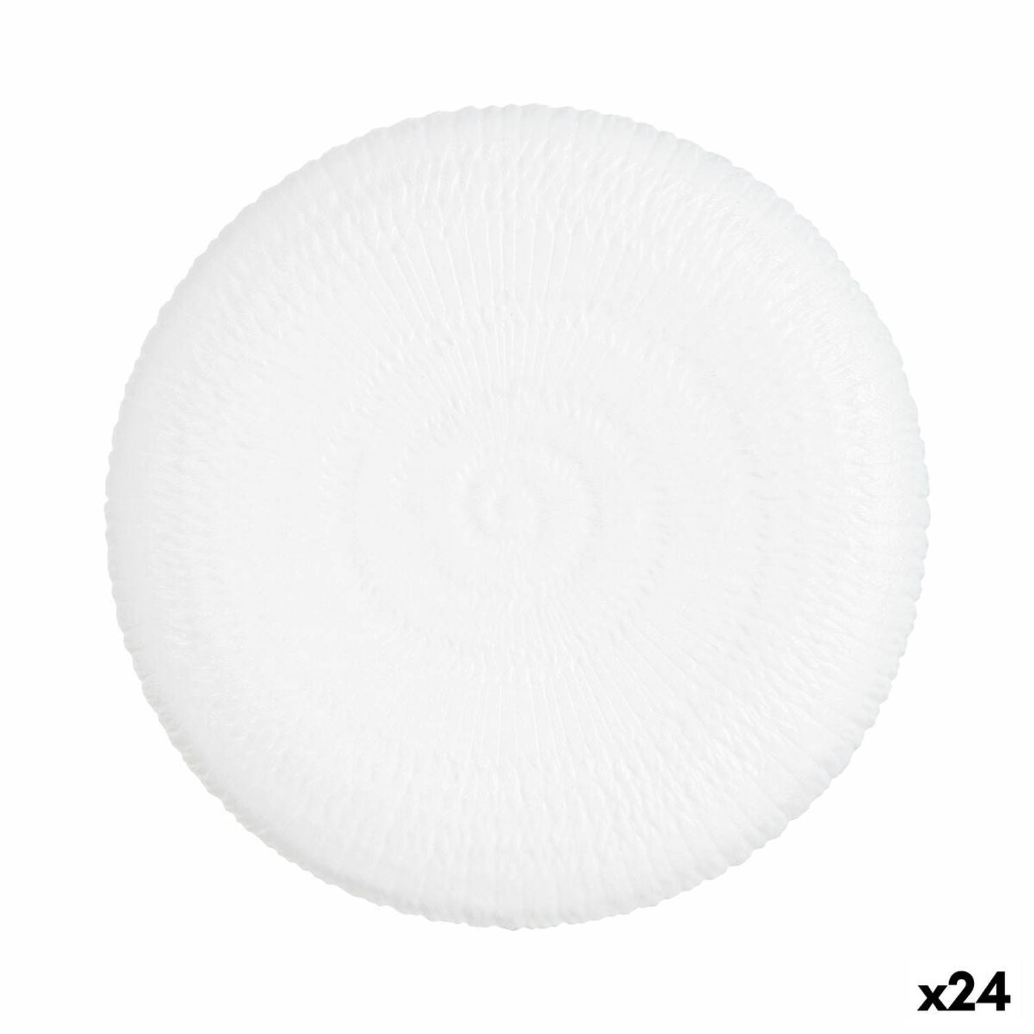 Platt tallrik Luminarc Ammonite Wit Glas (Ø 26 cm) (24 Stuks)
