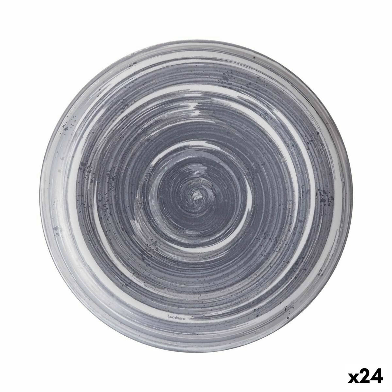 Platt tallrik Luminarc Artist Tweekleurig Glas (25 cm) (24 Stuks)