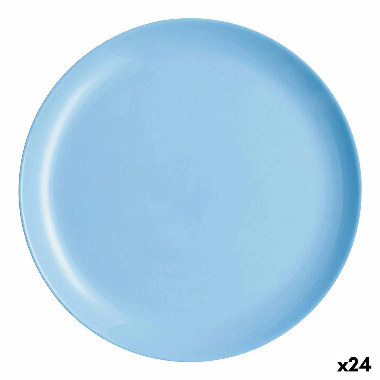 Platt tallrik Luminarc Diwali Blauw Glas (25 cm) (24 Stuks)