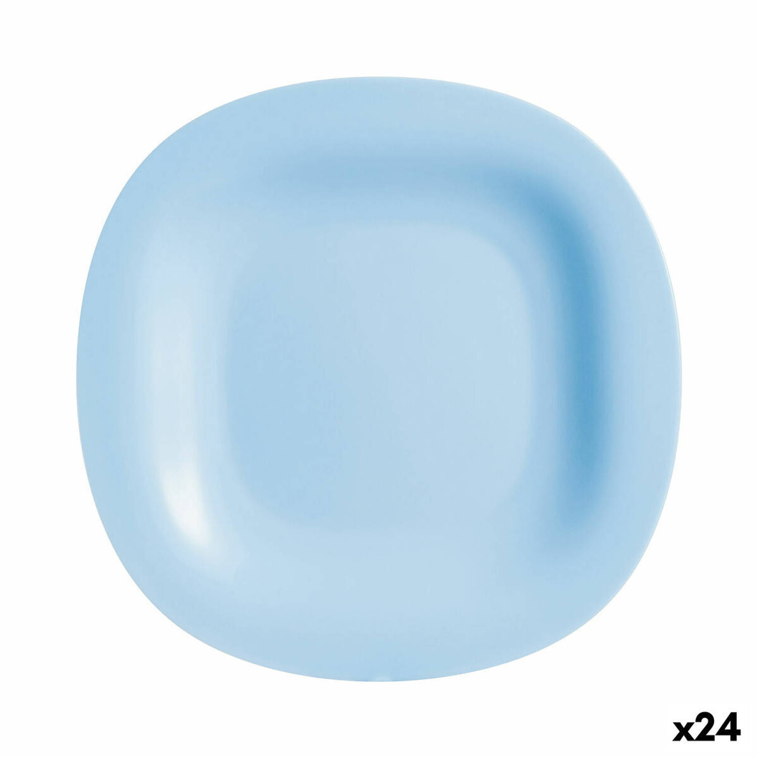 Platt tallrik Luminarc Carine Blauw Glas (Ø 27 cm) (24 Stuks)