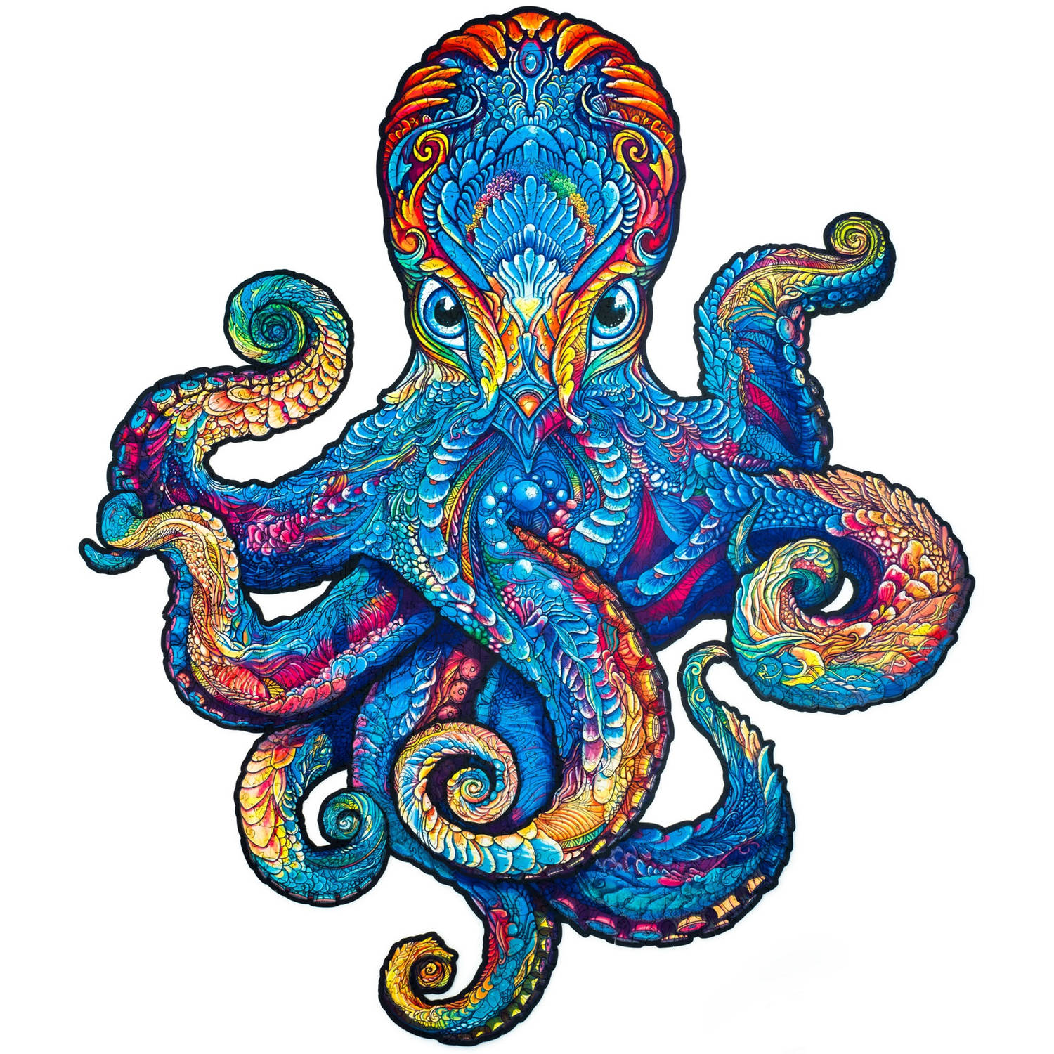 UNIDRAGON Houten Puzzel Dier - Magnetische Octopus - 700 stukjes - Royal Size 62x54 cm