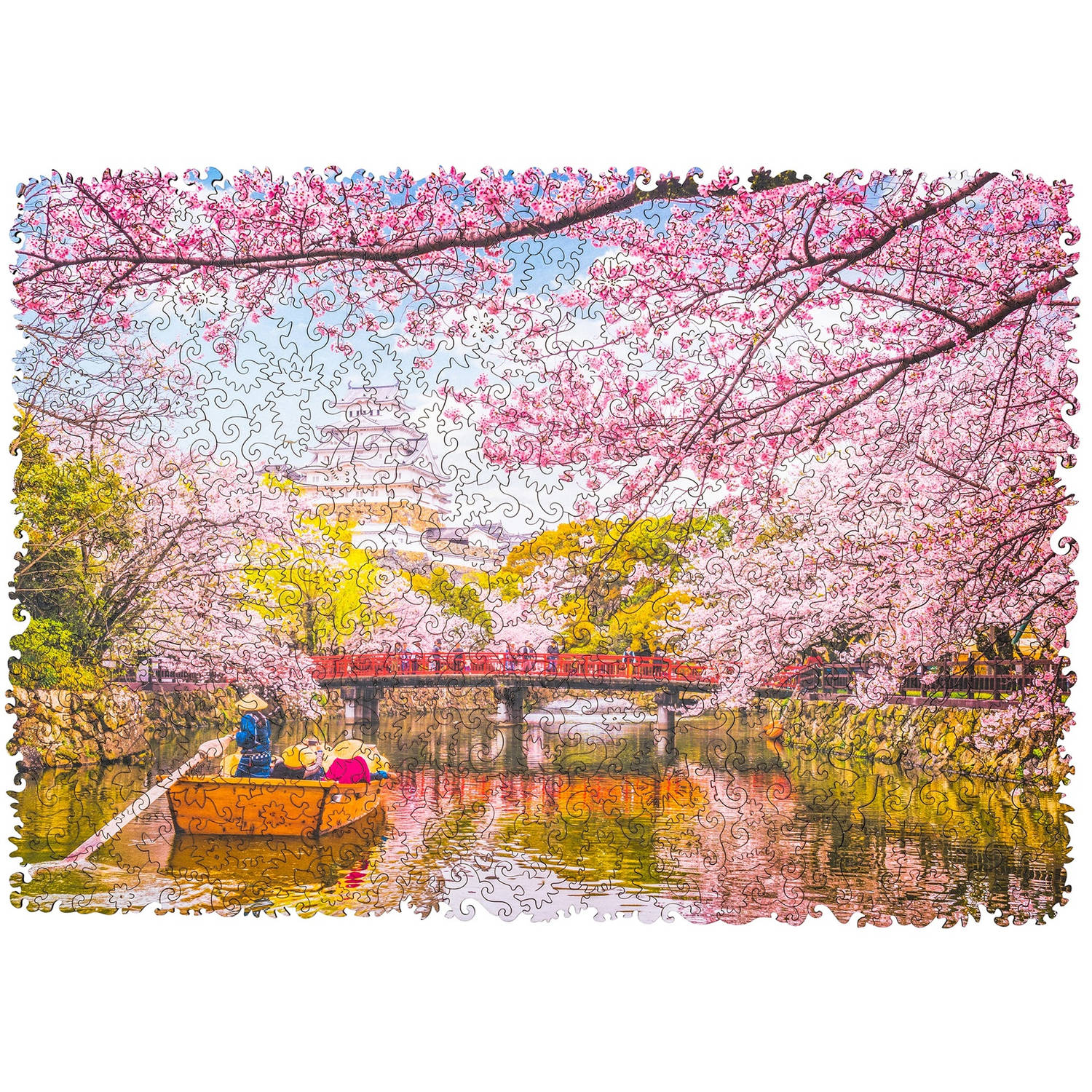 UNIDRAGON Houten Puzzel Woosaic - Sakura - 500 stukjes - King Size 31x44 cm