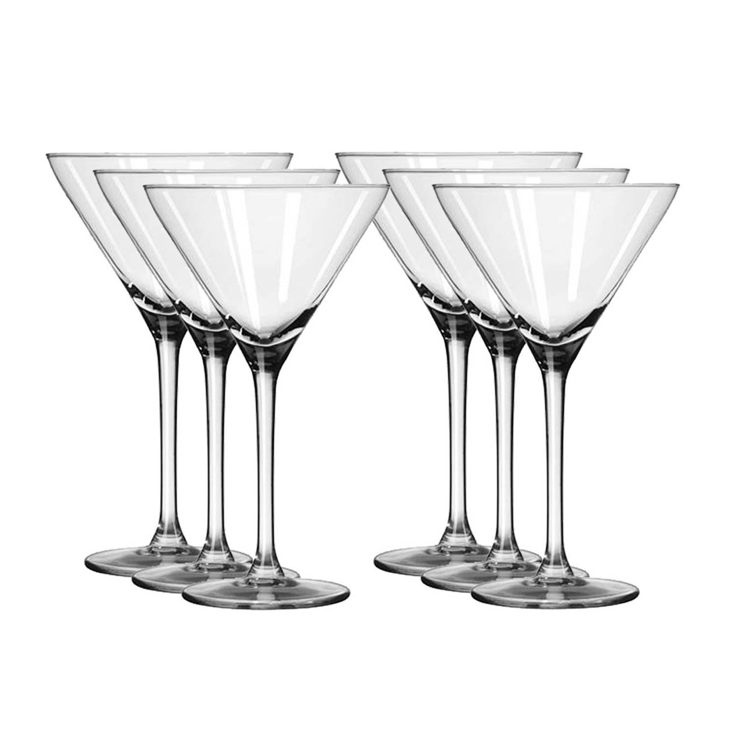 6x Cocktail-martini Glazen Transparant 260 Ml Specials Cocktailglazen