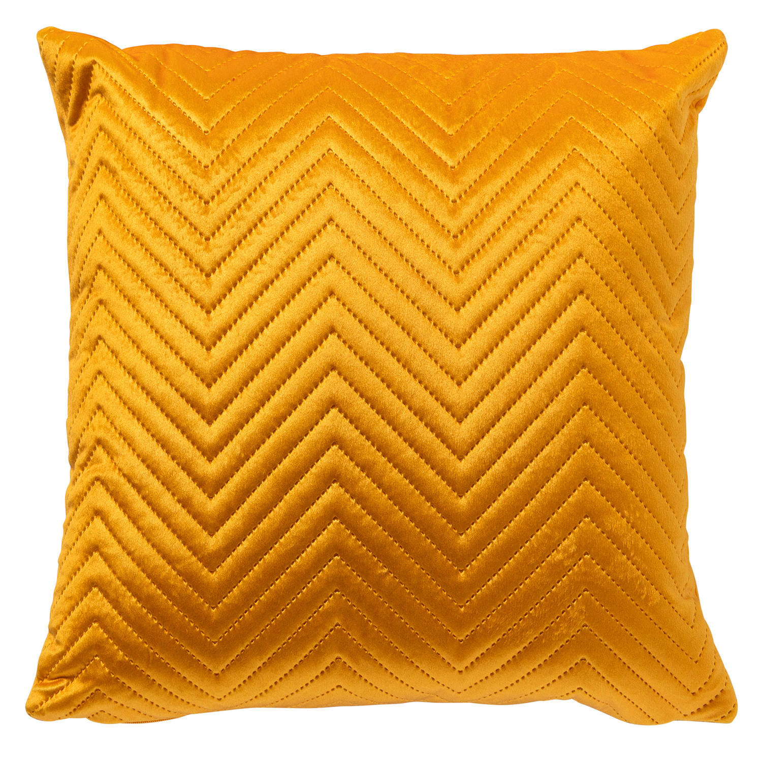 Dutch Decor DUKE Kussenhoes 40x40 cm voorzien van subtiel geometrisch patroon Golden Glow geel