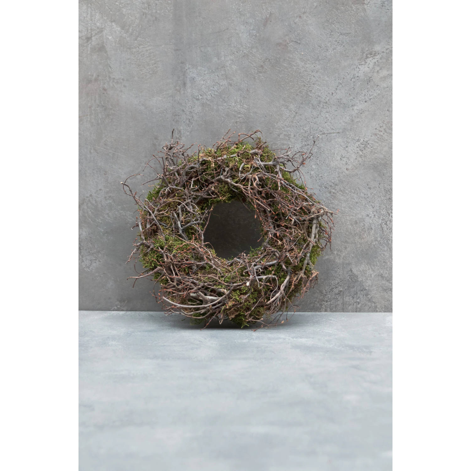 Couronne - Krans met bonsai 'Moss' (Ø30cm)