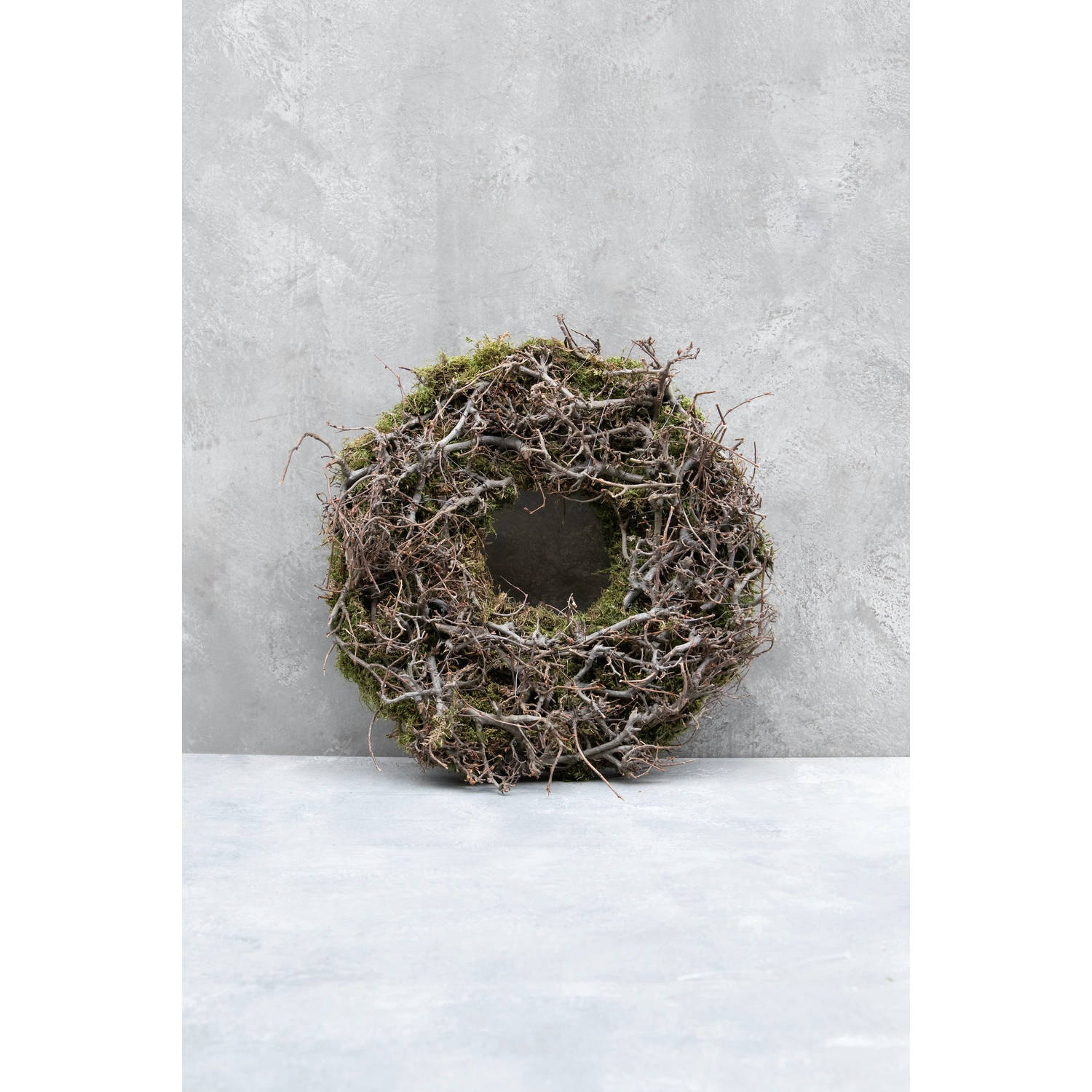 Couronne - Krans met bonsai 'Moss' (Ø38cm)