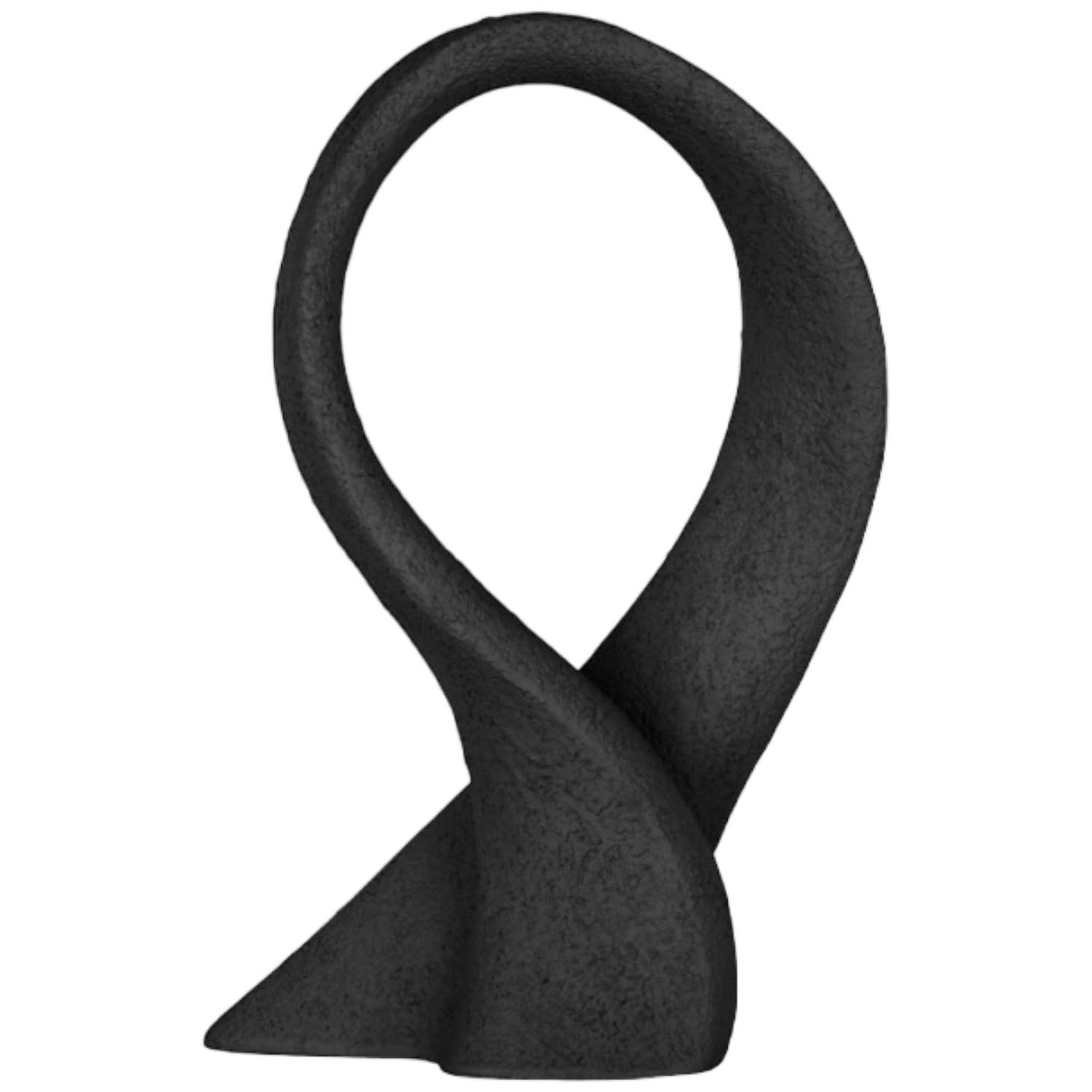 present time Statue Abstract Art Bow polyresin black